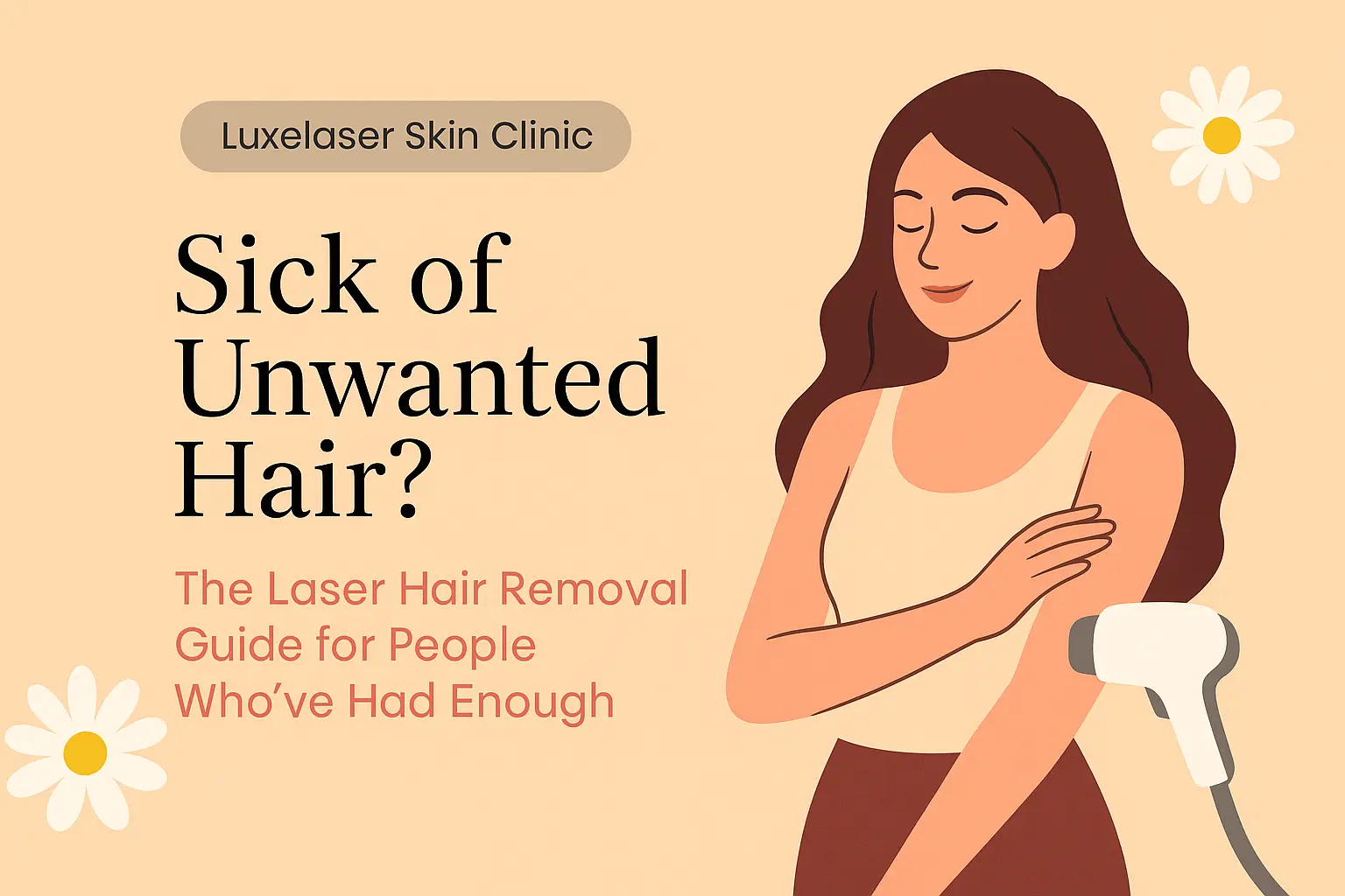 Laser hair removal treatment on a woman's arm in a professional skincare clinic.